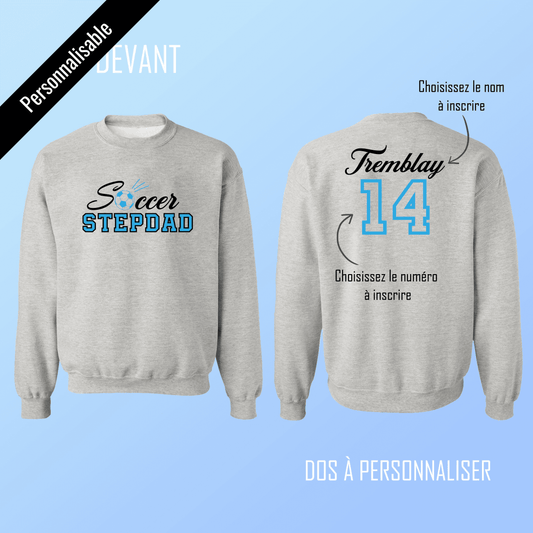 Crewneck SOCCER STEP DAD (to be customized) - Incognito by Tamélo