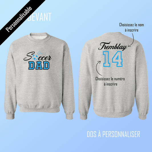 Crewneck SOCCER DAD (to be customized) - Incognito by Tamélo